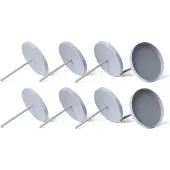 Novaliv 8x Kerzenpick Flach 8 cm GRAU
