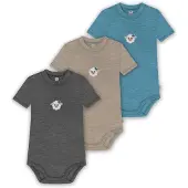 Normani 3er Set Baby Merino Kurzarmbody „Tihoi" - 9323