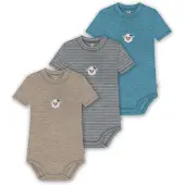 Normani 3er Set Baby Merino Kurzarmbody „Tihoi" - 9323
