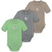 Normani 3er Set Baby Merino Kurzarmbody „Tihoi" - 9319