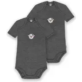 Normani 2er Set Baby Merino Body Kurzarm „Tauranga" - 9289