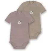 Normani 2er Set Baby Merino Body Kurzarm „Tauranga" - 9297