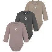 Normani 3er Pack Baby Merino Langarmbody „Tuai" - 9403