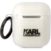 Karl Lagerfeld Ikonik Choupette Tasche für Airpods 1/2 - Transparent