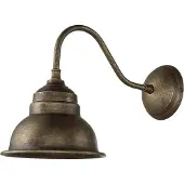 Licht-Erlebnisse Wandleuchte Messing massiv in Bronze E27 Industrial Design Wandlampe