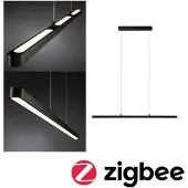 Paulmann Lento LED-Hängelampe, up/down, CCT, dim, schwarz - , Lento, dimmbar, Schwarz, für Wohnzimmer, Metall, Modern