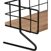 En.casa Tischregal ’Sallingsund’ mit 2 Ablageflächen Schwarz/Holzfarben