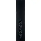 Thebo Energie-Ecksäule ST 3007 in SCHWARZ mit 4 Steckplätzen / Mehrfachsteckdose / Ecksteckdose