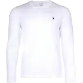 Ralph Lauren für Herren. 714844759004 Nachthemd aus weißem Baumwollstrick (M), Heimtextilien, Baumwolle, Langarm