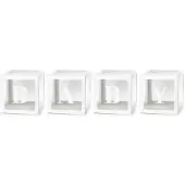 Party Deco Balloon boxes BABY, 30x30 cm, white (1 pkt / 4 pc.)