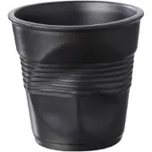 Revol 6 Becher 8 cl Schwarz Satin – Geknittert –