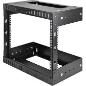 StarTech.com .com 8HE 19 Zoll Wand Netzwerk Rack - 2 Pfosten, offener Rahmen mit einstellbare Tiefe(30-50cm) Rack für AV/Daten/IT/Studio Geräete - inkl.Käfigmuttern und Schrauben (RK812WALLOA)