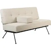 Zuiver Bowie 2-Sitzer Sofa Stahl/Polyester Schwarz/Beige