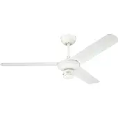 WESTINGHOUSE Industrial Deckenventilator weiß leise Ø122cm - , Industrial, Weiß, für Wohnzimmer, Metall, Modern