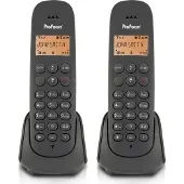 Profoon PDX620 - DECT-Telefon mit 2 Mobilteilen, Schwarz