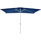 VCM Sonnenschirm eckig | Maße ca. 2x3 m | Schirm mit Kurbel | Rechteckschirm | Sonnenschutz | Blau