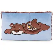Nici 48788, Blau, Braun, Rechteckig, Plüsch, Polyester, Zierkissen
