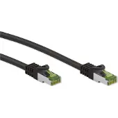 Goobay RJ45-Patchkabel mit CAT 8.1 S/FTP Rohkabel, schwarz