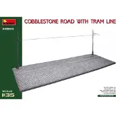 Mini art Cobblestone Road w/Tram Line (Injection Mold)