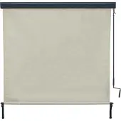 Mendler Vertikalmarkise MCW-F42, Senkrechtmarkise Sichtschutz Außenrollo Rollo, UV-Schutz 50 Stoff 250x180cm, creme-beige