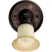 Licht-Erlebnisse Wandstrahler Rustikal Braun Antik Creme Metall Glas Wandleuchte Wohnzimmer Schlafzimmer Flur