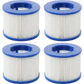 Mendler Wasserfilter für Whirlpool MCW-E32, Ersatzfilter Filterkartusche Filterpatrone Lamellenfilter, Zubehör 4 Stück