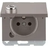 Berker 6768117004, Typ E, 2P+E, DIN-Schiene, Edelstahl, Thermoplast, 250 V