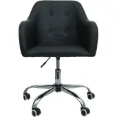 Mendler Bürostuhl MCW-L92, Drehstuhl Schreibtischstuhl Computerstuhl Bürosessel Stuhl, mit Armlehne Kunstleder schwarz