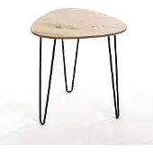 Haku Beistelltisch, quadratisch, Stahl lackiert, Ablage MDF (melaminharzbeschichtet), B 400 x T 400 x H 430 mm, schwarz/Eiche hell