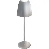 MEGATRON Akku Tischleuchte 38cm silbergrau