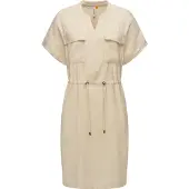Ragwear Blusenkleid "Blusenkleid Roisa", Damen, Gr. L, N-Gr, beige, Obermaterial: 80% Viskose CV. 20% Polyester PES., Kleider Blusenkleid