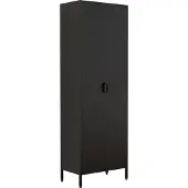 VCM Aktenschrank "Stahl Schrank Büroschrank Dielenschrank Flokas XL", schwarz, B:60cm T:35cm, Obermaterial: 100% Metall MT., Schränke, Aktenschrank