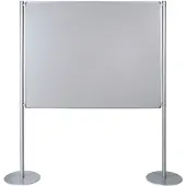 Ultradex Stellwand 749208 150x120cm beids. Whiteboard Tellerfuss weiss