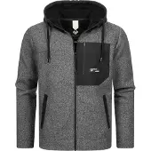 Ragwear Sweatjacke "Fleecejacke Brodney", Herren, Gr. M, grau (dunkelgrau), Obermaterial: 100% Polyester PES. Futter: 100% Polyester PES., Sweatjacken Sweatjacke