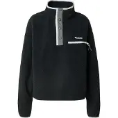 Columbia Women's Helvetia II Cropped Sherpa Half Snap Fleece black (008) XL