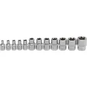 Bgs Spezial Steckschlüsseleinsatz Set 12tlg. E-Profil 1/4 + 3/8 Zoll