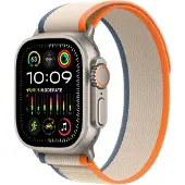 Apple Watch Ultra 2 (2023) | GPS + Cellular | silber | Trail Loop orange/beige M/L