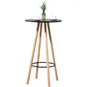 CLP Stehtisch Livia rund natura/schwarz