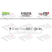 Valeo 4102218 Kupplungsseil Seilzug passend für PEUGEOT 206 Schrägheck (2A/C) 660/345mm