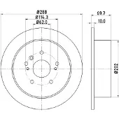 Hella Bremsscheibe [Hersteller-Nr. 8DD355114-991] für Lexus, Toyota