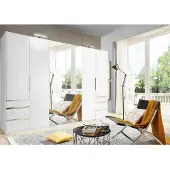 Wimex Drehtürenschrank Level 36A mit Spiegel ca. 300 cm Weiß