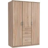 Wimex Click Drehtürenschrank 135 cm, 3 Schubkästen