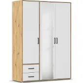 Rauch Drehtürenschrank Voyager 3-türig, 2 Schübe AG440.21V3