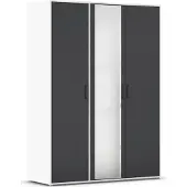 Rauch Drehtürenschrank Yarm , weiß , Maße (cm): B: 140 H: 194