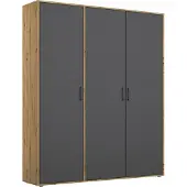 Rauch Drehtürenschrank Yarm , braun , Maße (cm): B: 140 H: 194