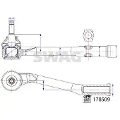 SWAG Spurstangenkopf Spurstange für CITROËN C3 III (SX) Vorne Links 33 10 4563