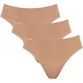 Sloggi Taillenslip "24/7 Cotton" elastischer Bund mit Spitze, flache Nähte