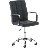 CLP Bürostuhl Deli V2 Stoff höhenverstellbar und drehbar | Farbe grau