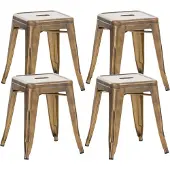 CLP 4er Set Hocker Armin Gold