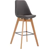 CLP Barhocker Metz Stoff dunkelgrau/natura